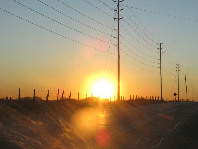 Roadside sunset